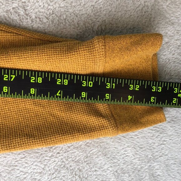 George Mens Henley Shirt Size XL Long Sleeve Waffle Knit Pullover Casual Brown - Picture 6 of 9